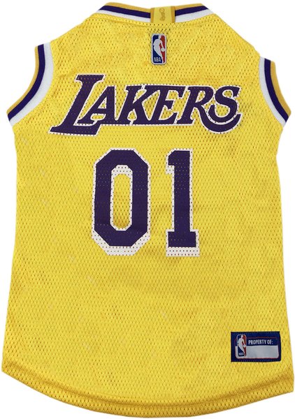 Pets First NBA Dog & Cat Jersey, Los Angeles Lakers, X-Large slide 1 of 3