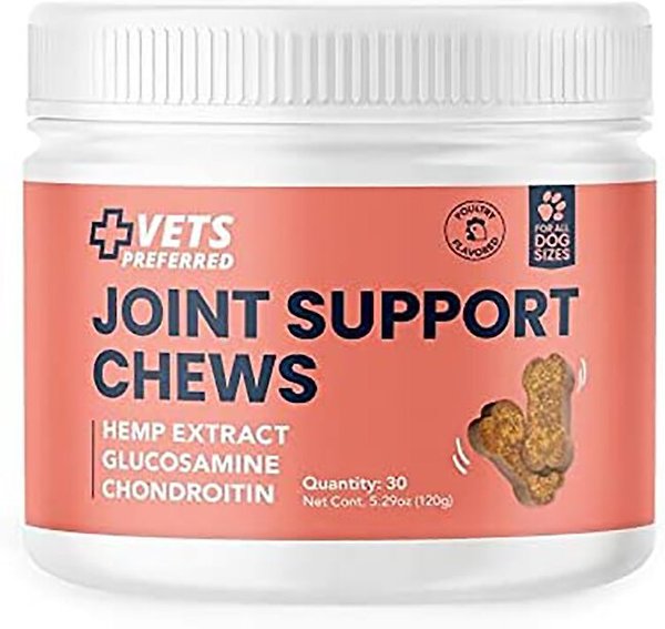 Vets Preferred Joint Support Chicken Flavored Soft Chew Joint Supplement for Dogs, 30 count slide 1 of 7