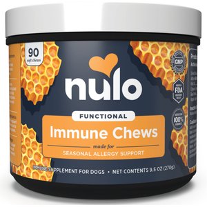 Nulo Beef Flavored Soft Chew Immune & Allergy Supplement for Dogs, 90 Count