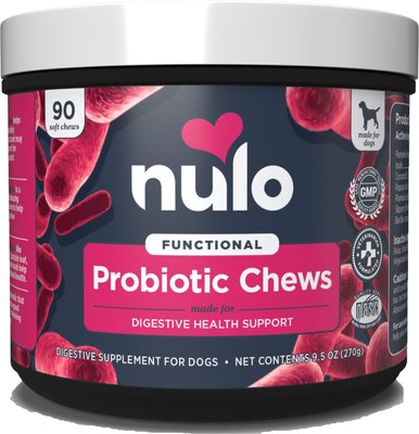 Nulo Probiotic Beef Flavored Soft Chews Digestive Supplement for Dogs, 90 Count, slide 1 of 1