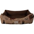 Huntley Pet English Equestrian Tapestry Design Soft Washable Dog Bed, Tan, Small