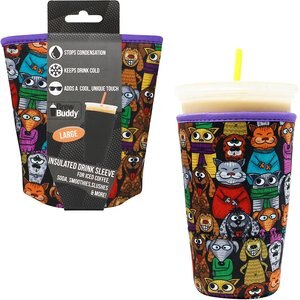 BREW BUDDY Furry Friends Insulated Drink Sleeve, Large