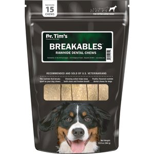 Dr. Tim's Breakables Dental Chews for X-Large Dogs, 15 count