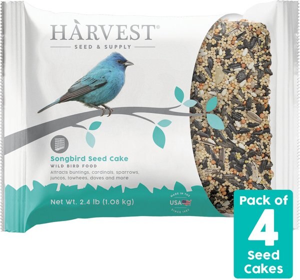 Harvest Seed & Supply Songbird Seed Cake Wild Bird Food, 2.4-lb cake, pack of 4 slide 1 of 8
