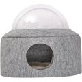 Furrytail Space Capsule Cat Bed, Small, Gray