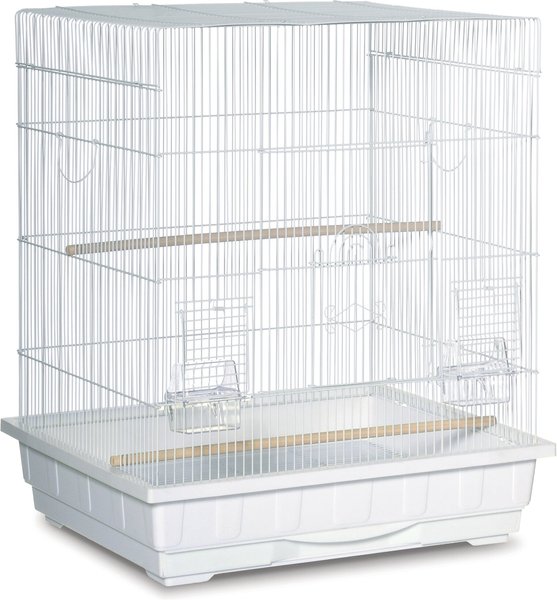 Prevue Pet Products Keet/Tiel Square Roof Bird Cage, White slide 1 of 9