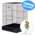 Prevue Pet Products Keet/Tiel Bird Cage with Toy, Black