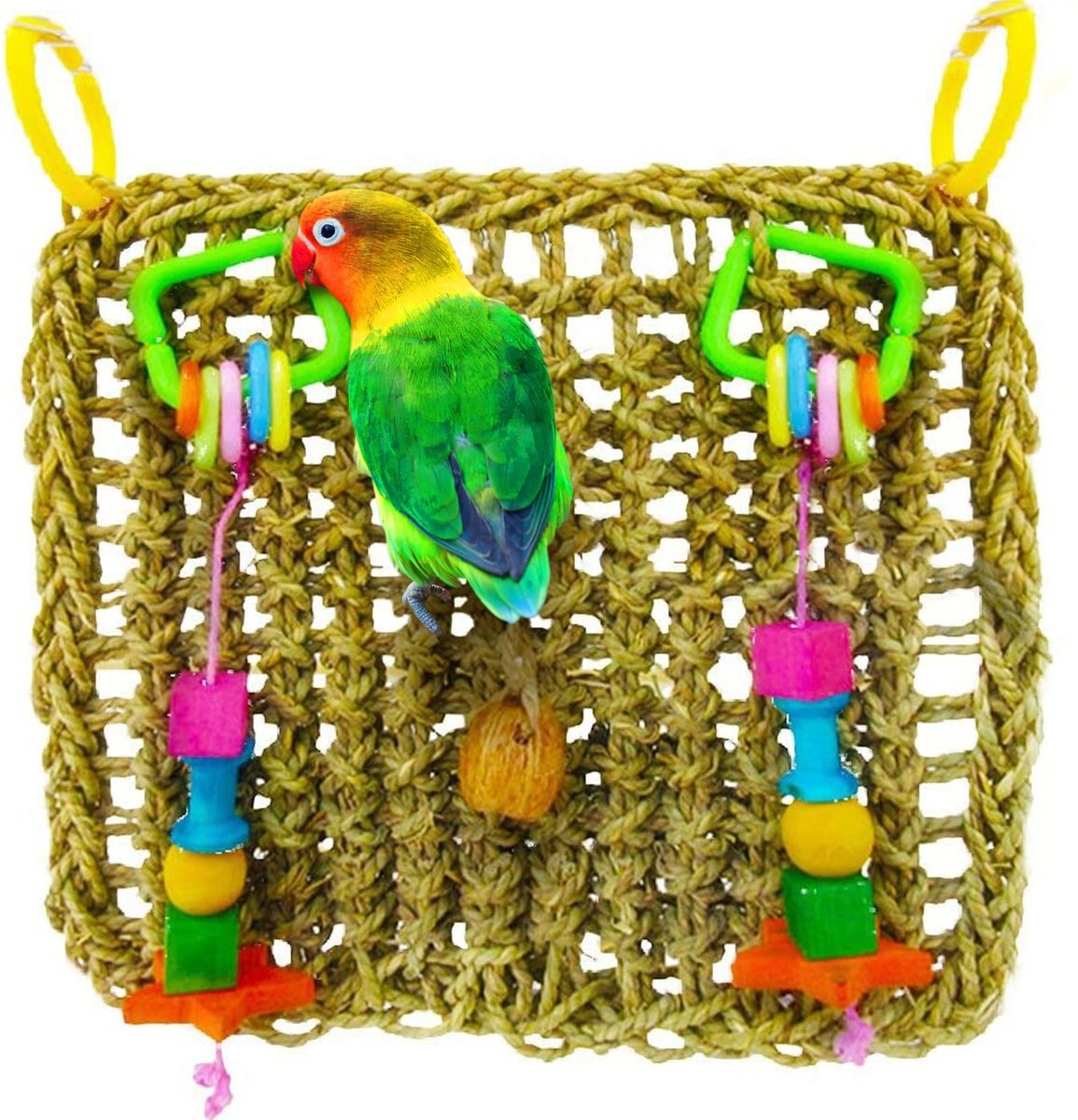 10 EXTRA LARGE NATURAL WOOD HEARTS BIRD PARROT TOY PART