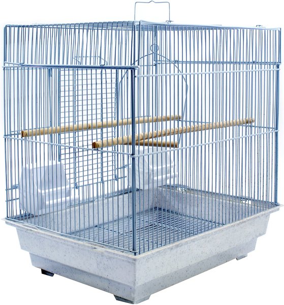 Penn-Plax Small Bird Starter Kit Square Style Bird Cage, White slide 1 of 1