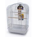 Penn-Plax Medium Bird Kit with Scalloped Top Bird Cage, White