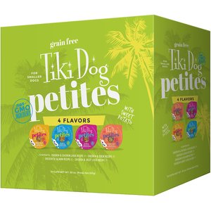 Tiki Dog Aloha Petites Variety Pack Wet Dog Food, 3-oz cup, case of 10