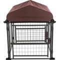 TRIXIE Deluxe Outdoor Dog Kennel with Cover & Secure Lock, Black
