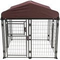 TRIXIE Deluxe Outdoor Dog Kennel with Cover & Secure Lock, Burgundy