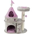 TRIXIE My Kitty Darling Castle Cat Condo, Gray/Pink