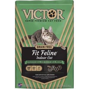 VICTOR Fit Feline Indoor Grain-Free Chicken Meal & Duck Meal Recipe Dry Cat Food, 5-lb bag