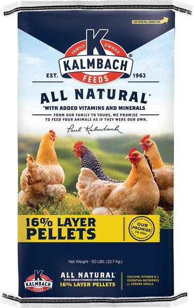 Kalmbach Feeds 16% All Natural Layer Pellets Chicken Feed, 50-lb bag slide 1 of 5