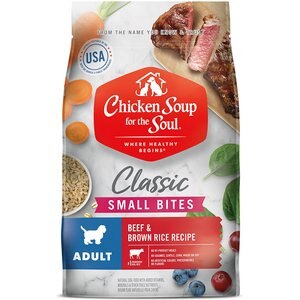 Chicken Soup for the Soul Small Bites Beef & Brown Rice Recipe Adult Dry Dog Food, 4.5-lb bag