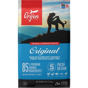 ORIJEN Original Grain-Free Dry Dog Food, 25-lb bag, bundle of 2
