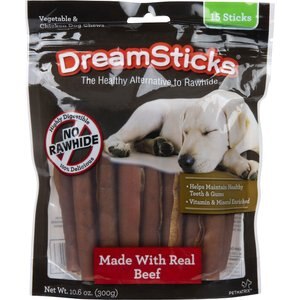 DreamBone DreamSticks Beef Chews Dog Treats, 30 count
