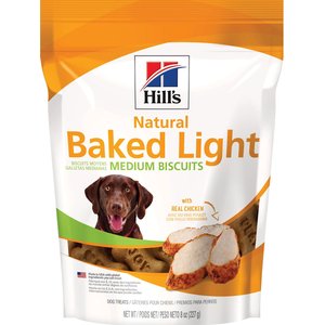 Hill's Natural Baked Light Biscuits with Real Chicken Dog Treats, Medium, bundle of 2
