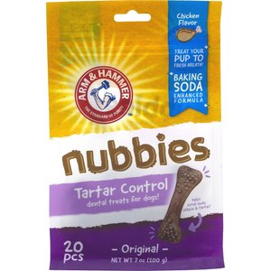 Arm & Hammer Nubbies Tartar Control Original Chicken Flavor Dog Dental Chews, 40 count