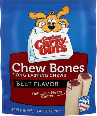 Canine Carry Outs Chew Bones Beef Flavor Dog Treats, Large, slide 1 of 1