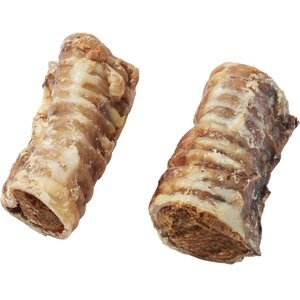 Bones & Chews Made in USA Peanut Butter Flavored Filled Trachea Dog Treats, 4 count