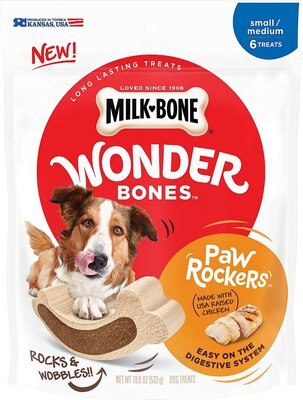 Milk-Bone Wonder Bones Paw Rockers Small/Medium Chicken Flavored Dog Treats, slide 1 of 1