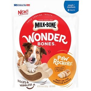 Milk-Bone Wonder Bones Paw Rockers Small/Medium Chicken Flavored Dog Treats, 12 count