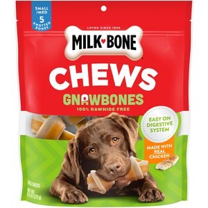 Milk-Bone Gnaw Bones Small/Medium Chicken Flavored Bone Dog Treats, 10 count
