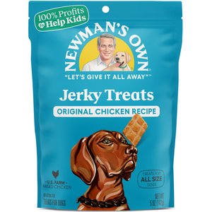Newman's Own Chicken Jerky Original Recipe Dog Treats, 5-oz bag, bundle of 2