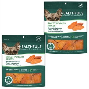 RUFFIN' IT Healthfuls Sweet Potato Slices Dog Treats, 16-oz bag, bundle of 2
