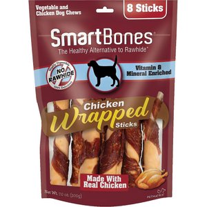 SmartBones Chicken Wrapped Sticks Chicken Flavor Dog Treats, 16 count