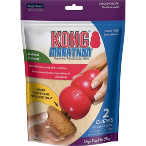 KONG Marathon Chicken Recipe Grain-Free Dog Chew Large Treats, 4 count
