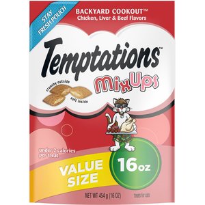 Temptations Mixups Backyard Cookout Cat Treats, 16-oz bag, bundle of 2