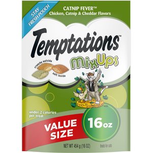 Temptations Mixups Catnip Fever Cat Treats, 16-oz bag, bundle of 2