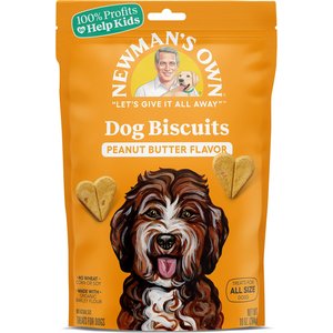 Newman's Own Peanut Butter Flavor Medium Size Dog Treats, 10-oz, bundle of 2