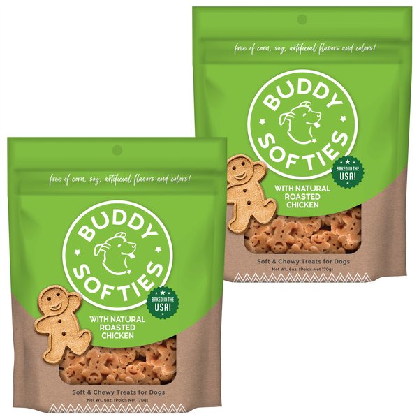 Buddy Biscuits with Roasted Chicken Soft & Chewy Dog Treats, 6-oz bag, bundle of 2 slide 1 of 8