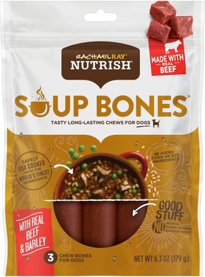 Rachael Ray Nutrish Soup Bones Beef & Barley Flavor Chews Dog Treats, slide 1 of 1