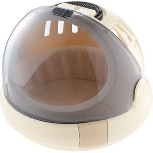 Richell Space Capsule Dog & Cat Carrier & Bed, Beige
