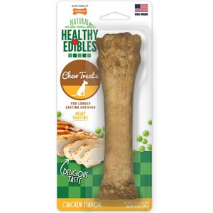 Nylabone Healthy Edibles Longer Lasting Chicken Flavor Dog Bone Treat, X-Large, bundle of 2