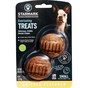 Starmark Everlasting Chicken Flavored Dental Dog Treats, Small, 4 count