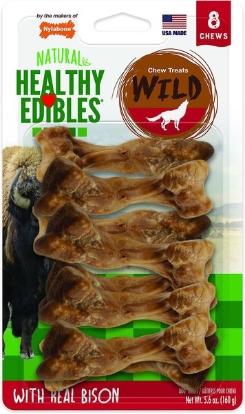 Nylabone Natural Healthy Edibles Wild with Real Bison Small Dog Treats, 16 count slide 1 of 10