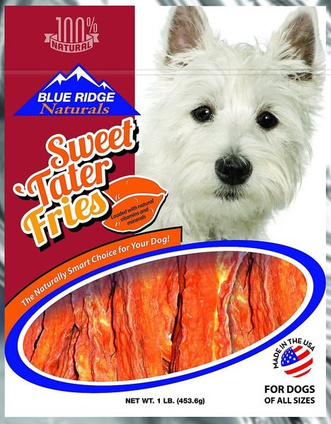 Blue Ridge Naturals Sweet Tater Fries Dehydrated Dog Treats, 1-lb bag, bundle of 2 slide 1 of 5