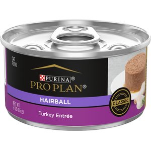 Purina Pro Plan Hairball Control Turkey Entree Pate Wet Cat Food, 3-oz can, case of 24