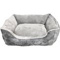 Cosmo Fur Babies Velvet Step In Dog Bed, Gray  , 20-in