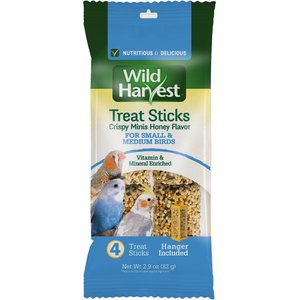 Wild Harvest Crispy Minis Honey Flavor Sticks Bird Treats, 4 count