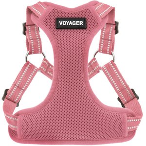 Best Pet Supplies Voyager Fully Adjustable Step-in Mesh Dog Harness, Pink, X-Large