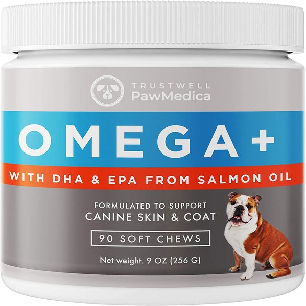 PawMedica Omega+ Fish Oil with EPA & DHA Omega 3 Dog Supplement, 90 count slide 1 of 7