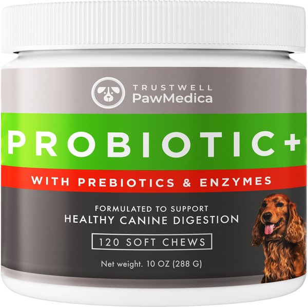 PawMedica Probiotic+ Digestive Enzymes Probiotic Dog Chews, 120 count slide 1 of 4